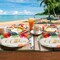 Tropical Luau Party Supplies Flamingo Party Dinnerware Set Disposable Paper Plates Napkins Cups and Tablecloth for Hawaiian Beach Party Decorations